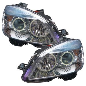 Mercedes-Benz C-Class Headlight Assemblies - ORACLE Lighting - Pre-Assembled with ORACLE Halos - Chrome - `08-`11